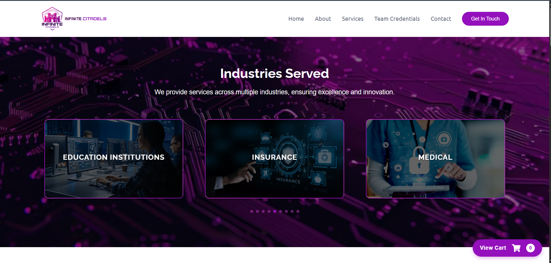 Infinite Citadels Website